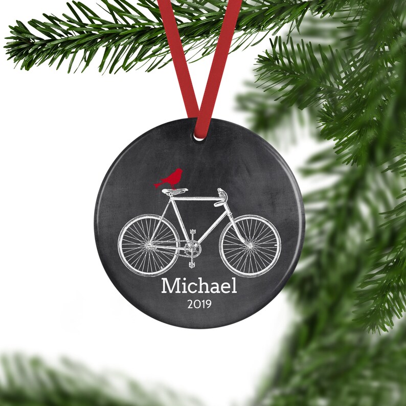 Personalized Bicycle Christmas Ornament Cycling Gifts for Men Etsy