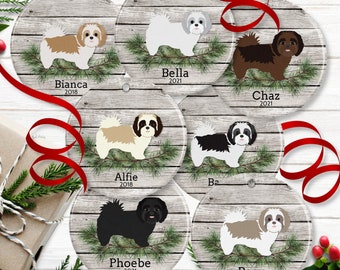 Personalized Shih Tzu Christmas Ornaments