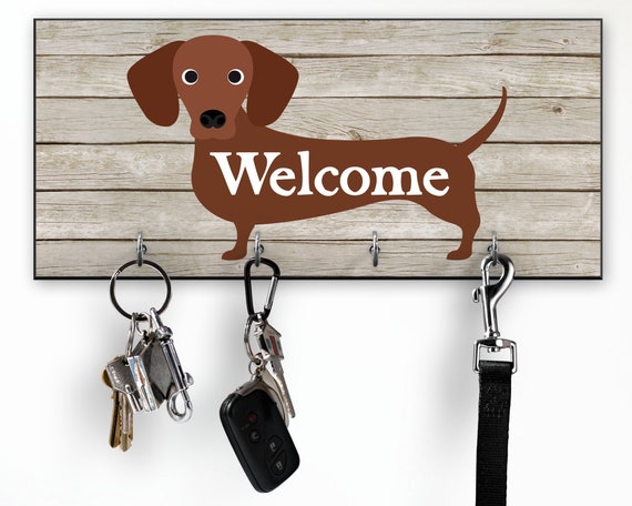 Personalized Custom Dachshund Wiener Dog 1 Line Purse Bag Hanger Holder Hook