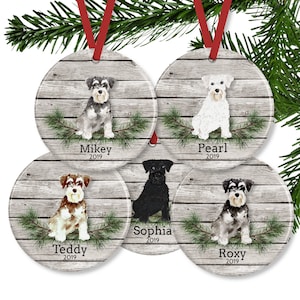 Personalized Schnauzer Ornament, Mini Schnauzer Keepsake Gift