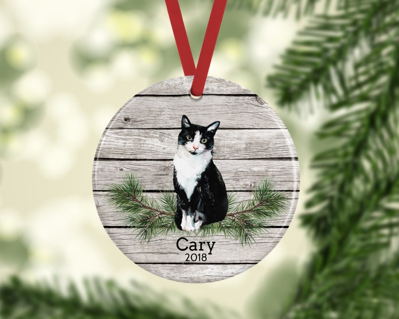 Black and White Tuxedo Cat Ornament Personalized Pet Gifts - Etsy