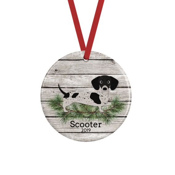 Short Haired Dachshund Ornament Personalized Dog Christmas Etsy