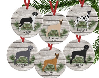 Personalized Great Dane Ornament - Dog Memorial Gifts