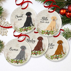 Personalized Labrador Retriever Ornament or Dog Memorial Gift