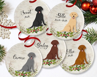 Personalized Labrador Retriever Ornament or Dog Memorial Gift