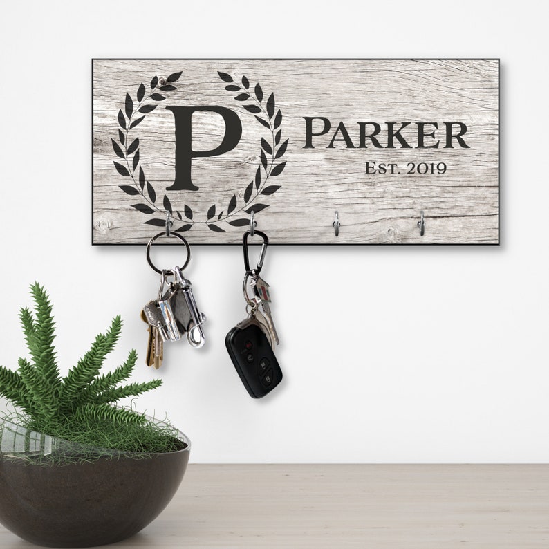 Personalized Rustic Key Holder for Wall Modern Farmhouse Wall Etsy