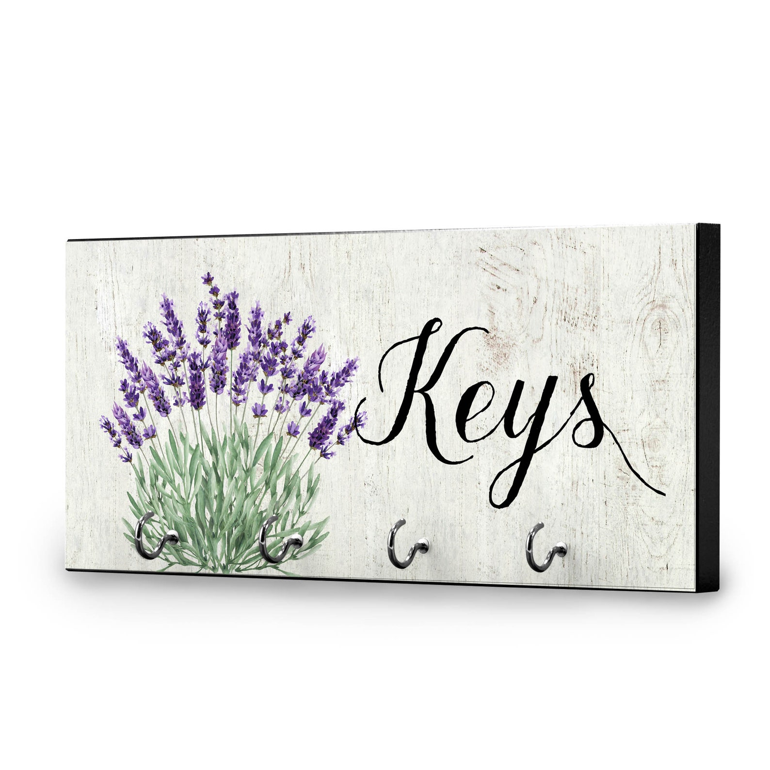 Modern Farmhouse Key Holder for Wall Floral Entryway Decor Etsy