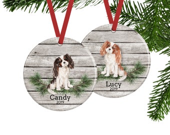 King Charles Cavalier Spaniel Ornament, Personalized Dog Memorial Gifts