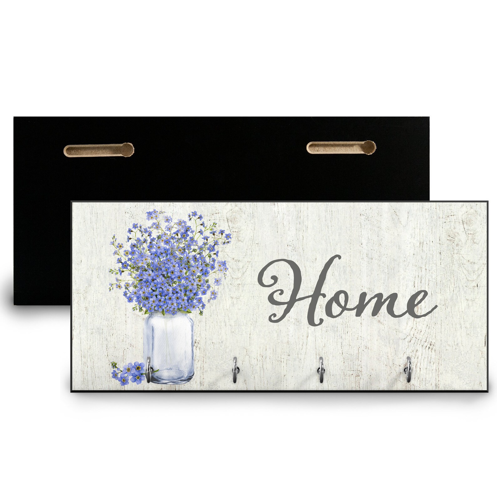 Modern Farmhouse Key Holder Floral Entryway Wall Decor Etsy