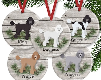 Standard Poodle Ornament - Personalized Dog Memorial Gift