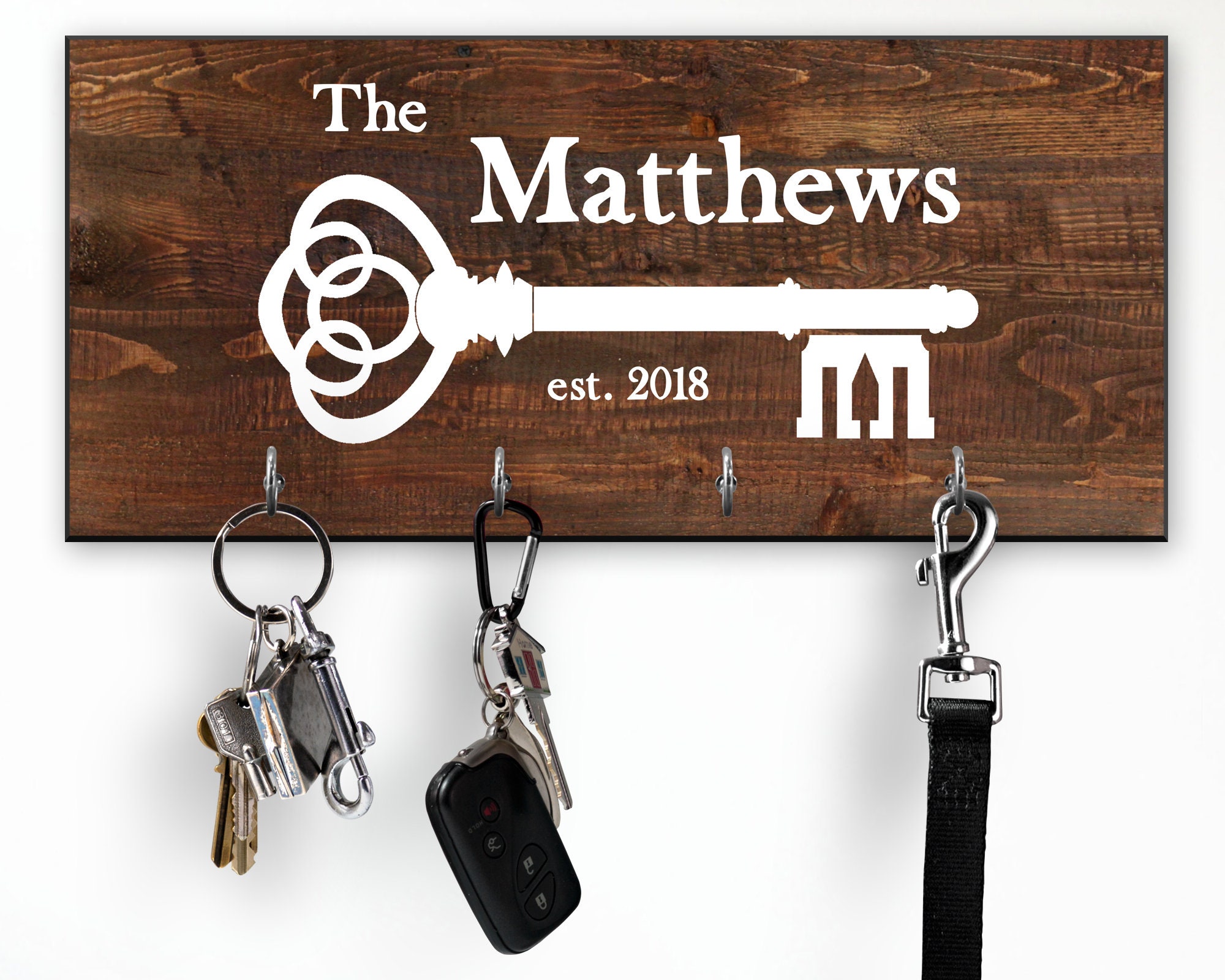 Personalized Key Holder for Wall Skeleton Key Etsy