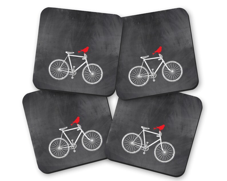 Bicycle Coasters Bike Gifts for Him Etsy