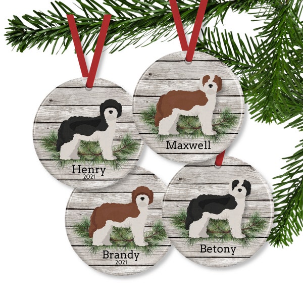 Personalized Sheepadoodle Ornament, Dog Memorial Gifts