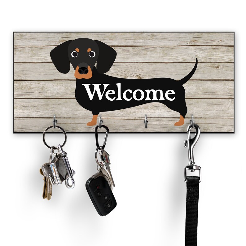 Dog Key Holder for Wall Dachshund Wall Decor Sign Etsy