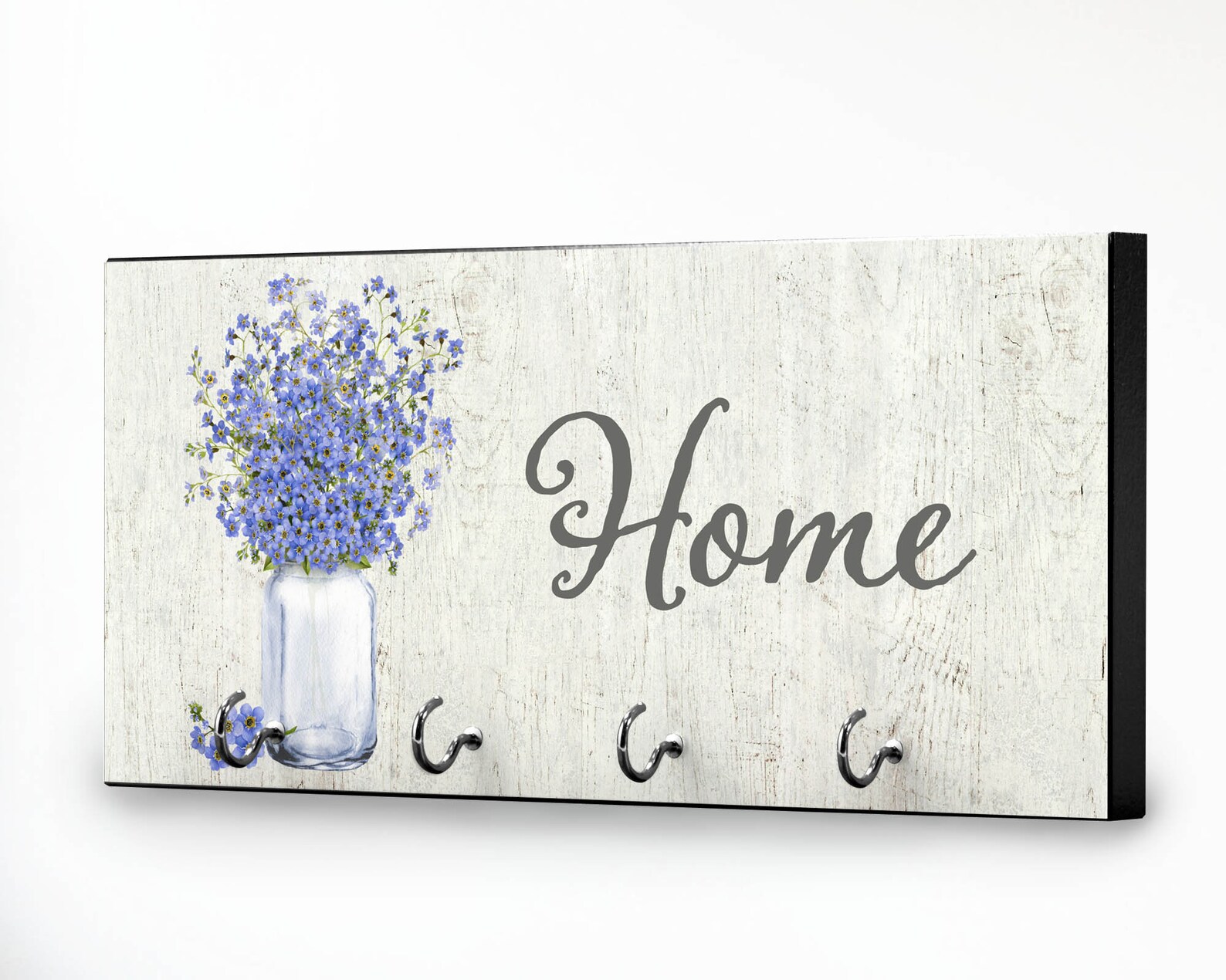 Modern Farmhouse Key Holder Floral Entryway Wall Decor Etsy