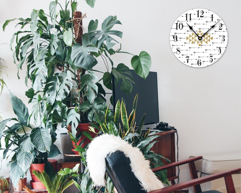 Unique Wall Decor Boho Wall Clock with Arrows
