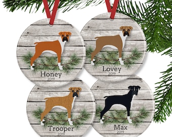 Personalized Boxer Ornament - Dog Memorial Gift