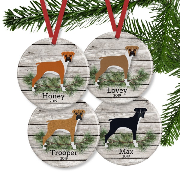 Personalized Boxer Ornament - Dog Memorial Gift