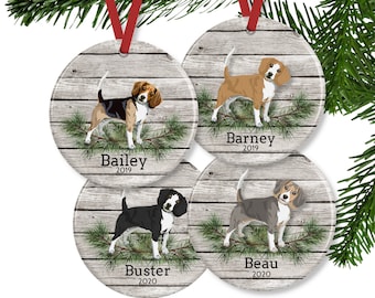Beagle Ornament - Personalized Dog Gift