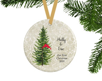 Our First Christmas Ornament, Personalized Couples Gift