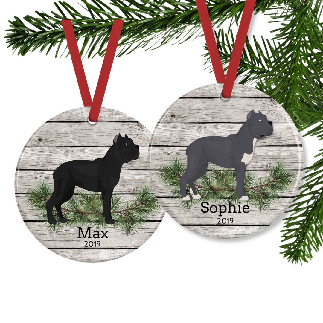 Cane Corso Ornament Personalized Dog Memorial Gift Etsy