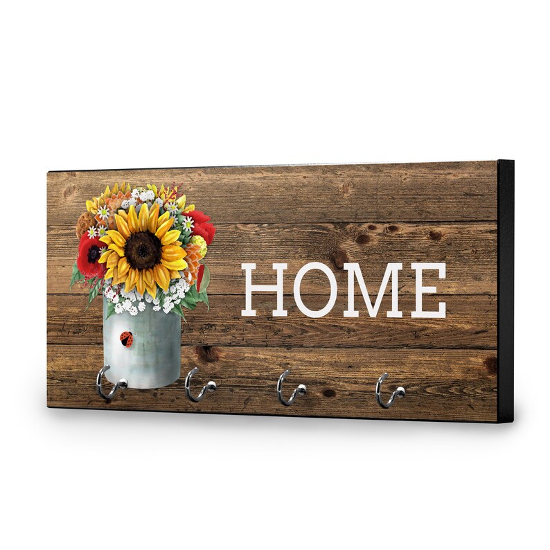 Modern Farmhouse Key Holder for Wall Personalized Rustic Key Etsy