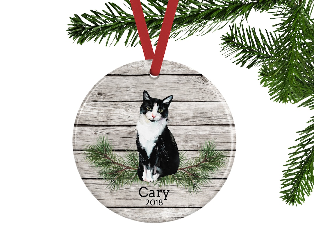 Black and White Tuxedo Cat Ornament, Personalized Pet Gifts - Etsy
