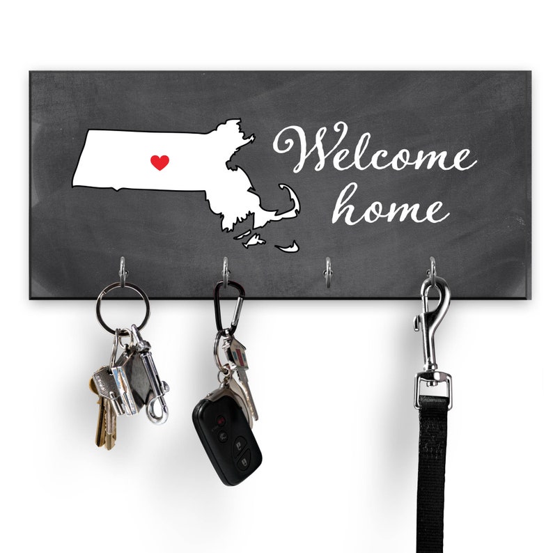 Key Holder for Wall Custom State Wall Decor Etsy