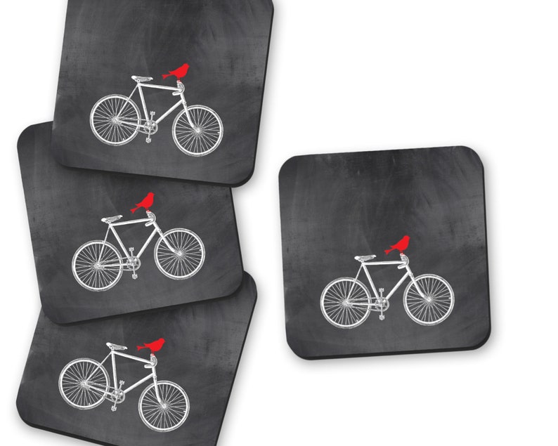Bicycle Coasters Bike Gifts for Him Etsy