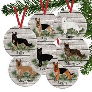 German Shepherd Dog Ornament, Personalized