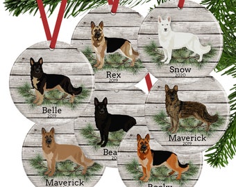 German Shepherd Dog Ornament, Personalized