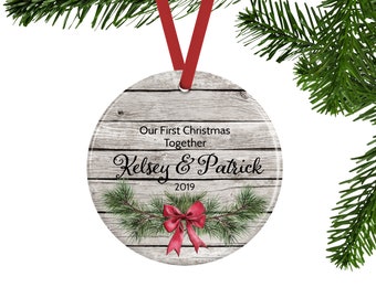 Personalized Ornament for Couples, Our First Christmas