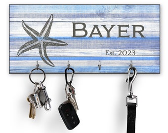 Beach themed wall key holder shop