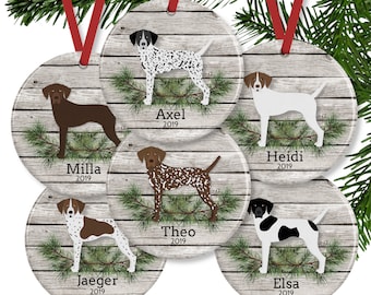 German Shorthaired Pointer Ornament - Personalized GSP Dog Memorial Gift