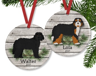 Bernedoodle Ornament, Doodle Dog Memorial Gifts