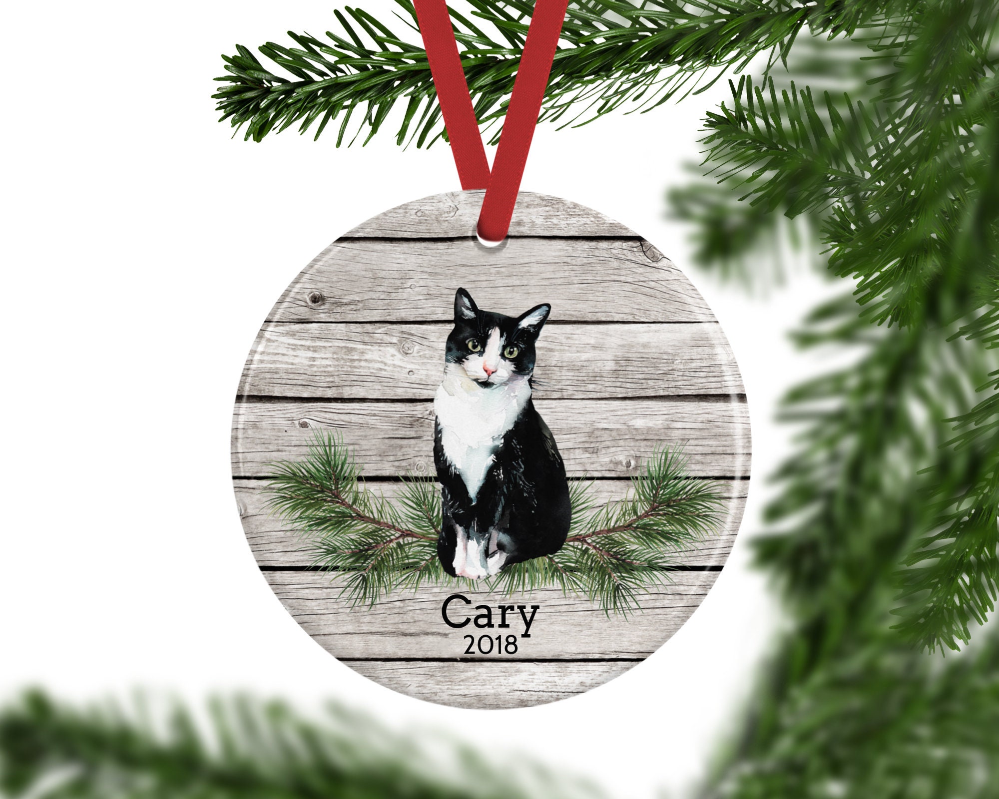 Black and White Tuxedo Cat Ornament, Personalized Pet Gifts - Etsy