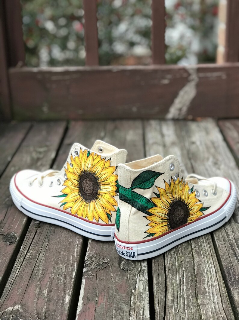 sunflower painted converse