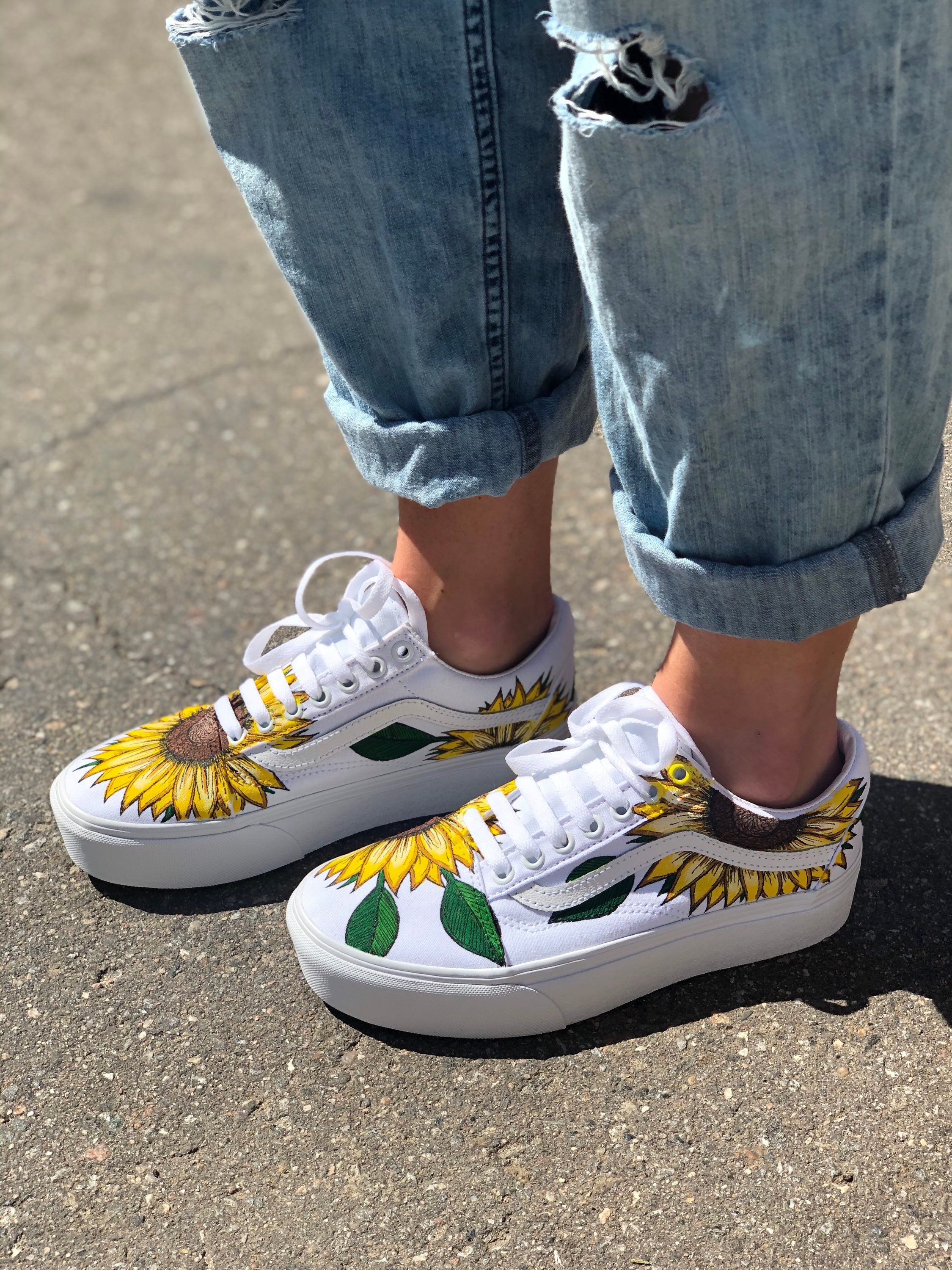 Vans Old Skool x Sunflower Custom Handmade Shoes By Patch Collection
