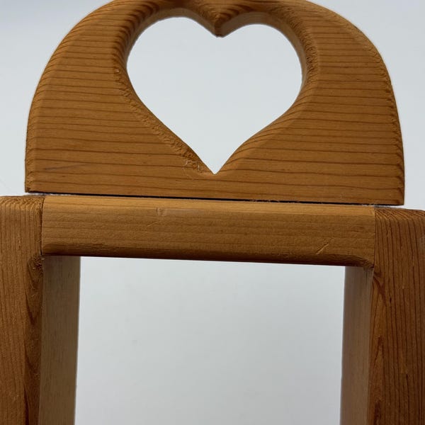 Wooden Shelf Trinket Shelf Heart Cutout Cottagecore Grandmacore