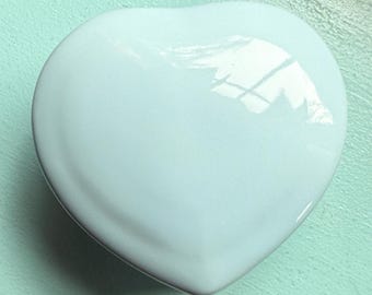 Heart Shaped Ceramic Trinket Box Japan