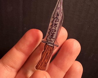 Supernatural demon blade demon killing knife fan art pin