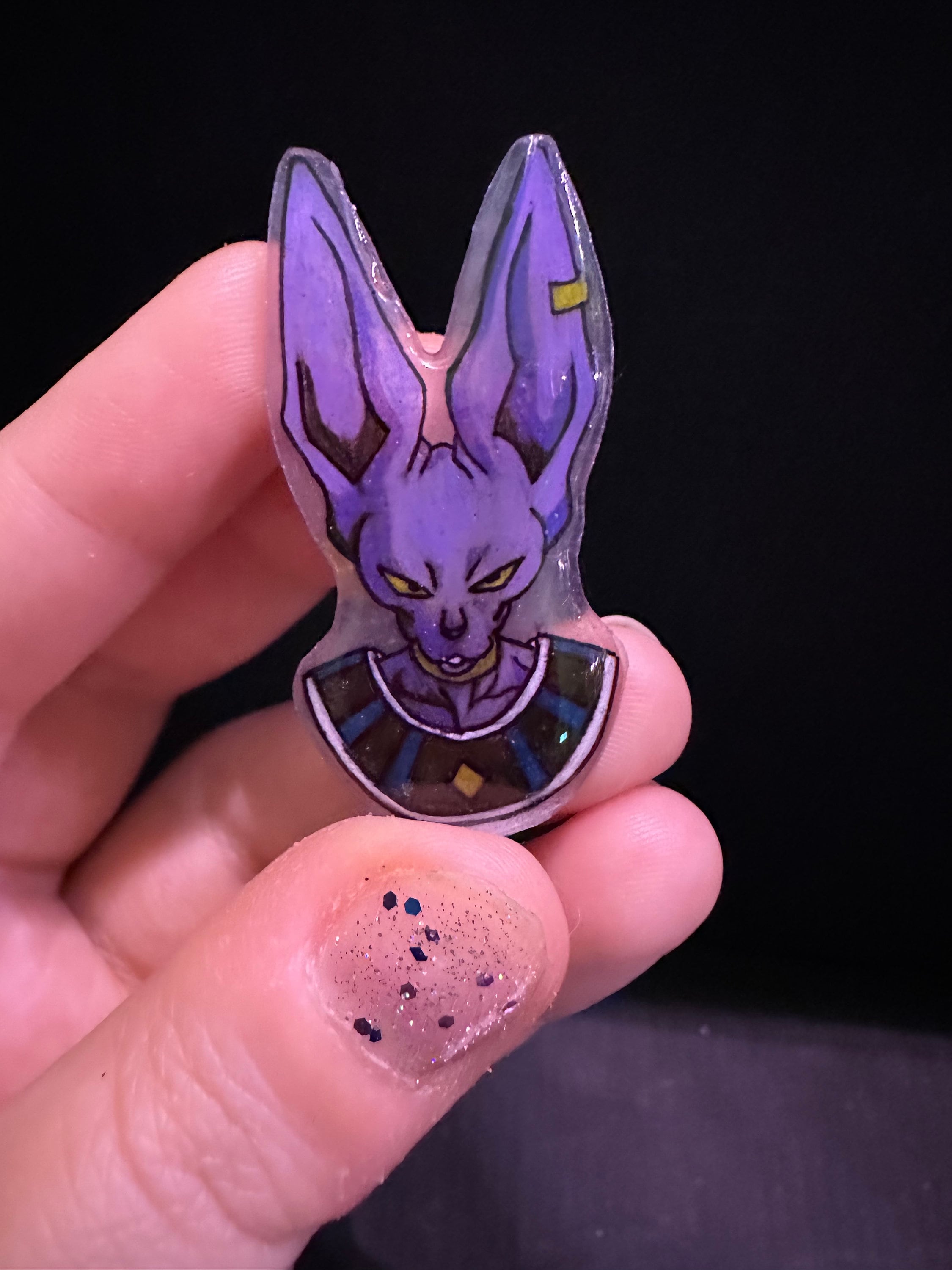 Beerus the Destroyer Anime Hand Drawn Pin - Etsy
