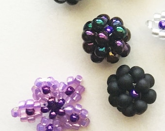 Seed bead pattern, drop beads, beaded berry, Raspberry Tutorial