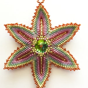 Seed Bead Pattern, beaded flower, Delica Beads, Starflower Tutorial