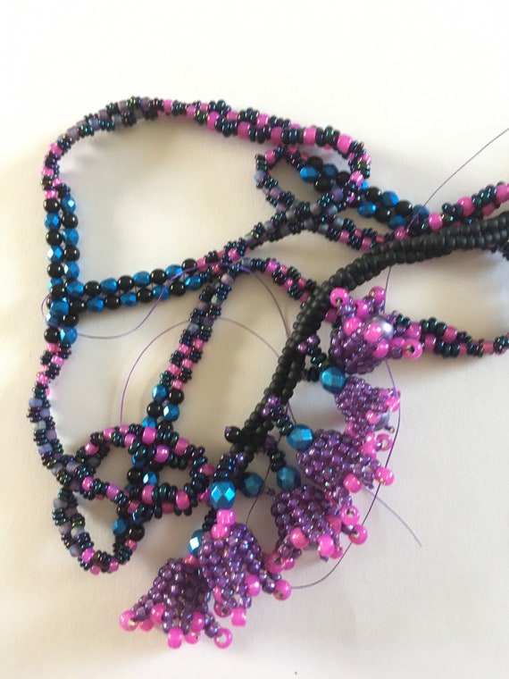 Seed Bead Pattern, Herringbone Stitch, Necklace Design, Valley of