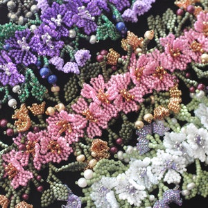 Seed bead pattern, beaded flowers, Winter Rose TUTORIAL only