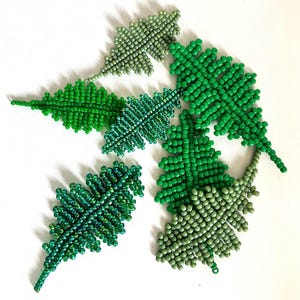 Tutorial for seed bead leaf