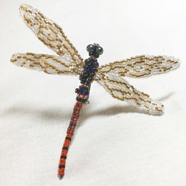 Seed bead pattern, Dragonfly Tutorial, beaded insects