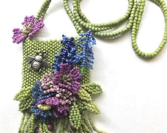 Schema per perline, borsa amuleto con perline, punto peyote, borsa amuleto Wild Rose, --Tutorial PDF in lingua inglese