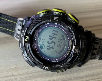 Vintage CASIO 1995 Pro Trek 100M 2271 PRG 40 All Original Triple Sensor Baro alti camp Nos Mint Etsy